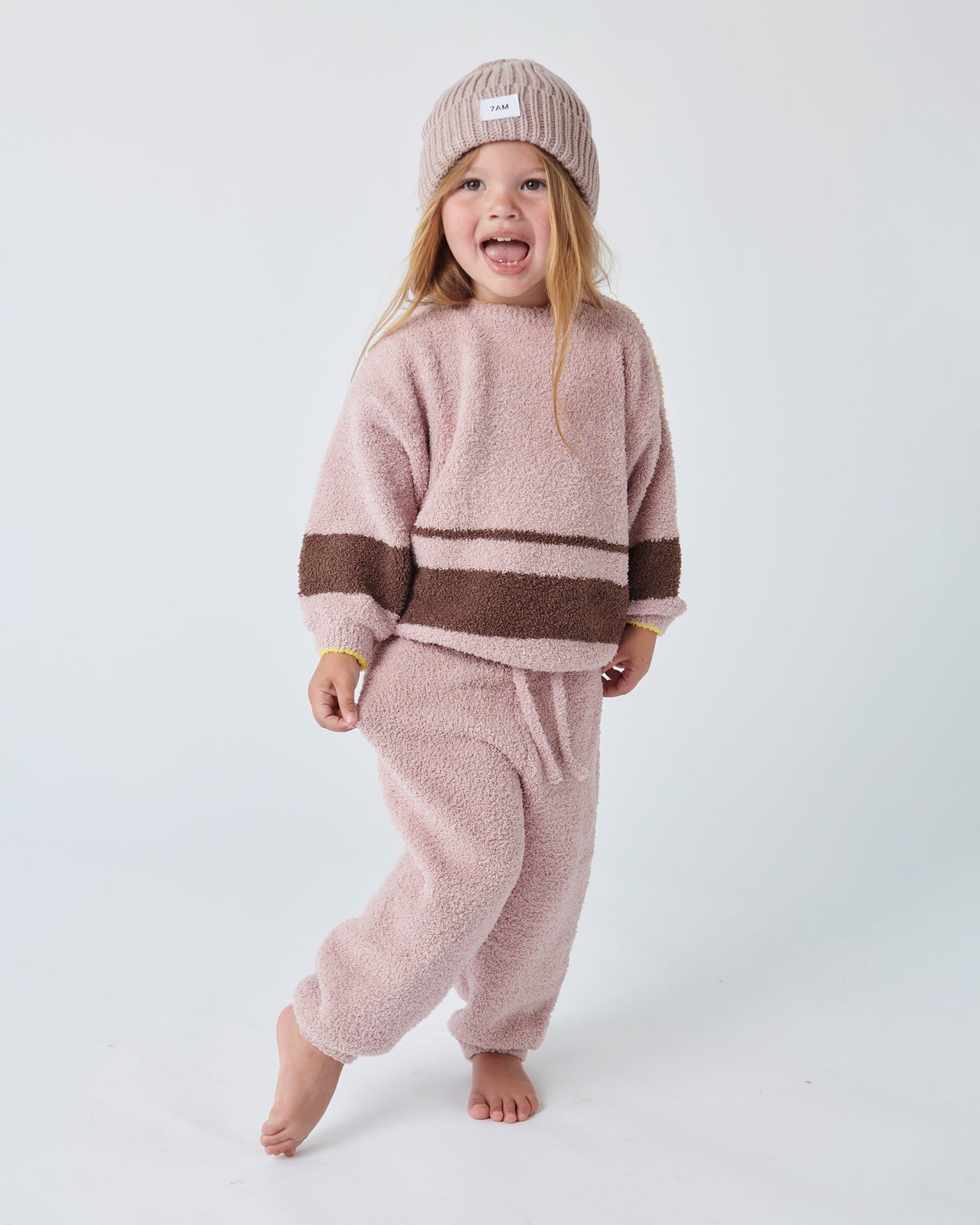 7AM Enfant Chunky Beanie in Ash Rose