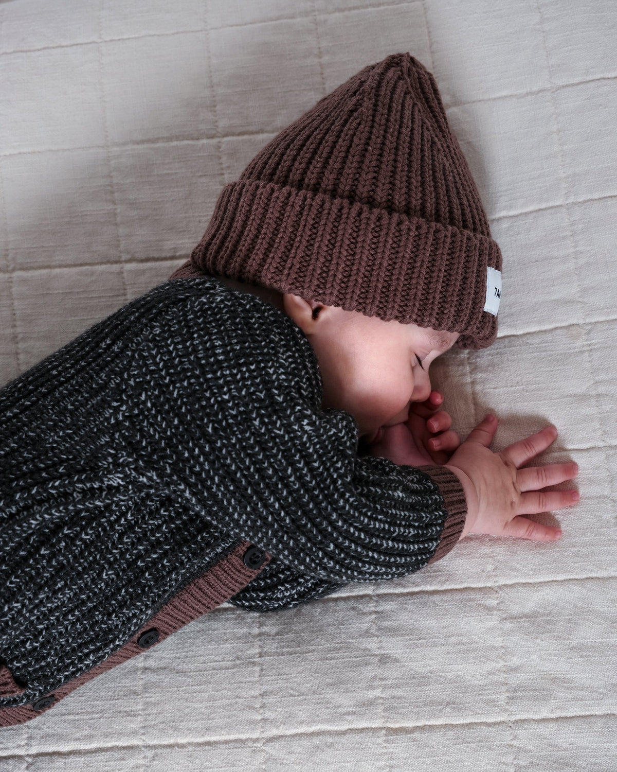7AM Enfant Chunky Beanie in Brown
