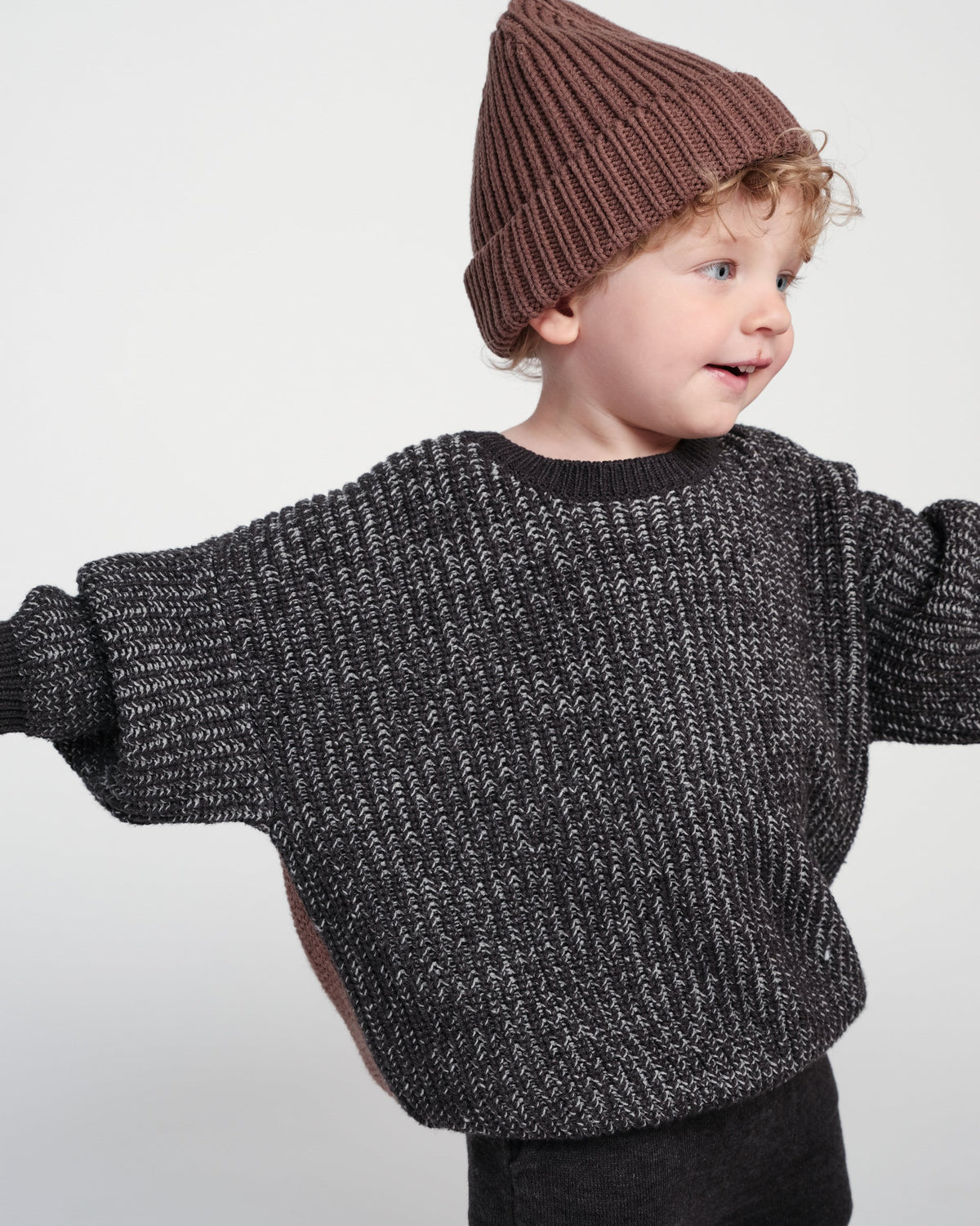 7AM Enfant Chunky Beanie in Brown