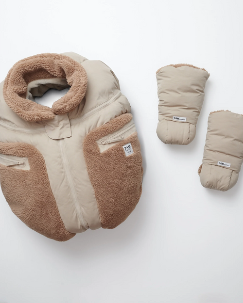 7AM Enfant Car Seat Cocoon in Cappucino Appliqué