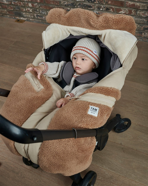 7AM Enfant Car Seat Cocoon in Cappucino Appliqué