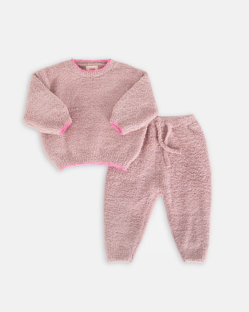 7AM Enfant Fuzzy Boxy Sweater in Ash Rose