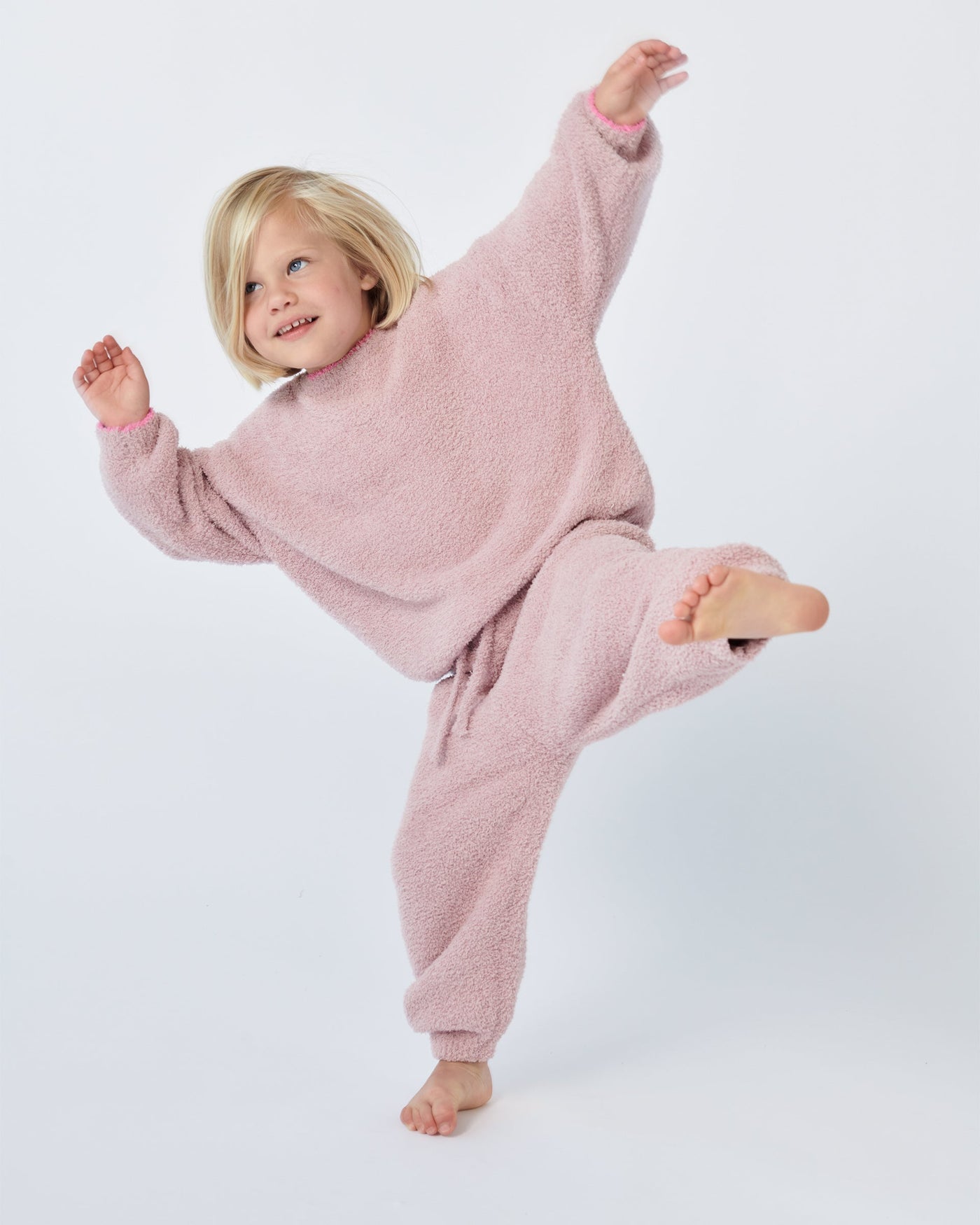 7AM Enfant Fuzzy Boxy Sweater in Ash Rose