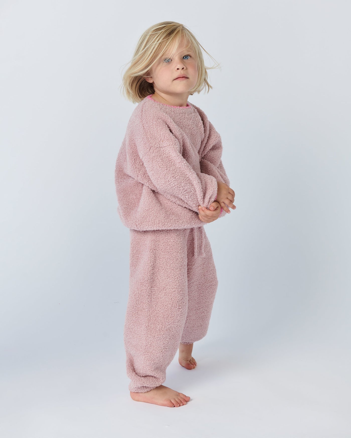 7AM Enfant Fuzzy Boxy Sweater in Ash Rose