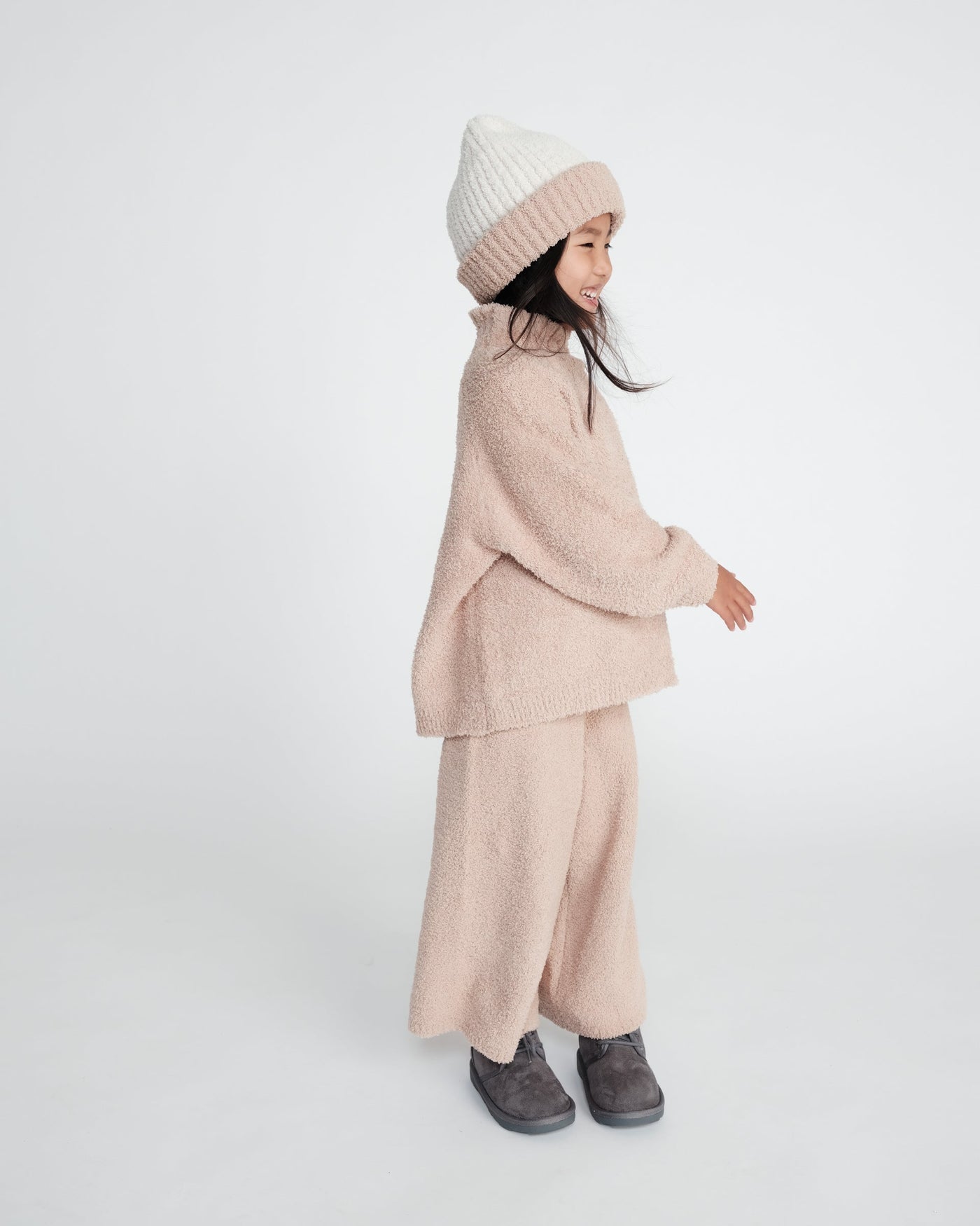 7AM Enfant Fuzzy Wide Pants in Pecan