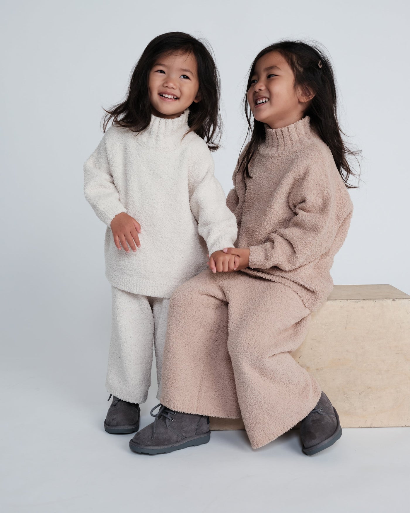 7AM Enfant Fuzzy Wide Pants in Pecan