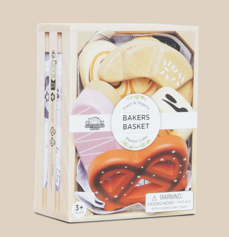 Le Toy Van Wooden Market Crate - Bakers Basket
