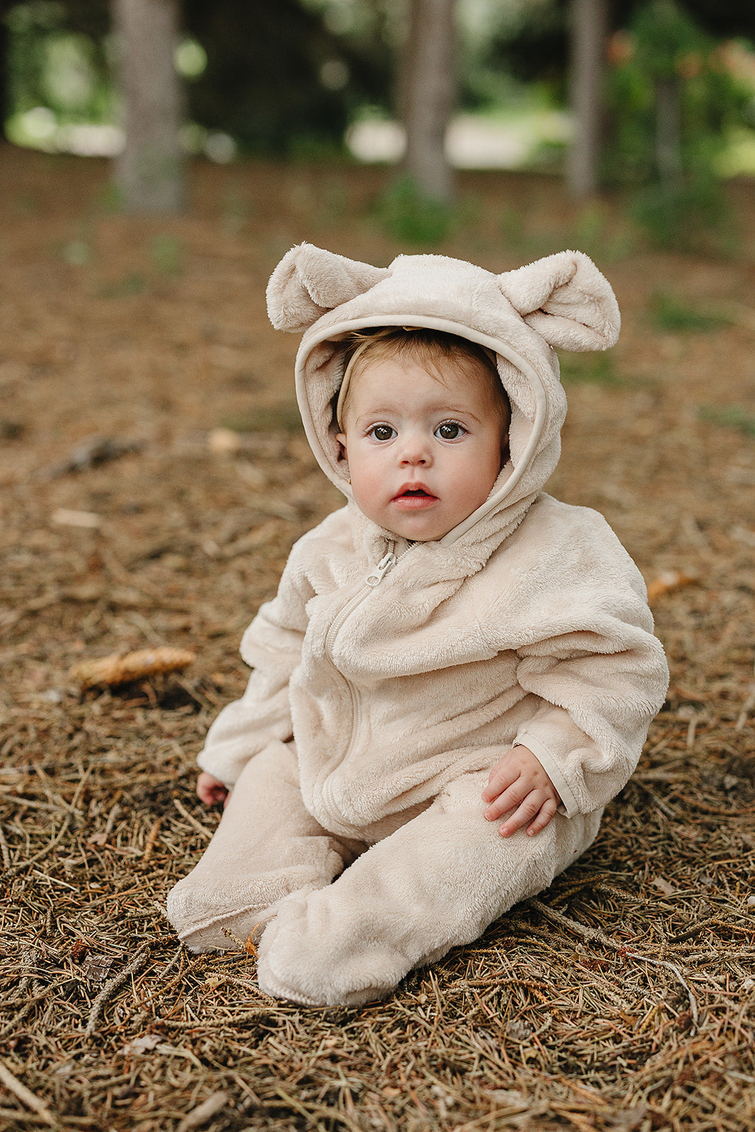Mebie Baby Fleece Hooded Bear Zipper Suit