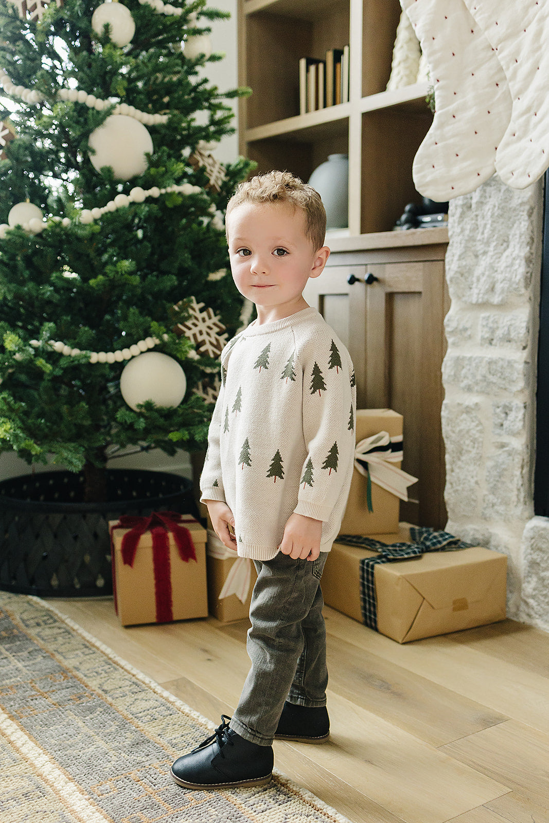 Mebie Baby Pine Tree Knit Sweater