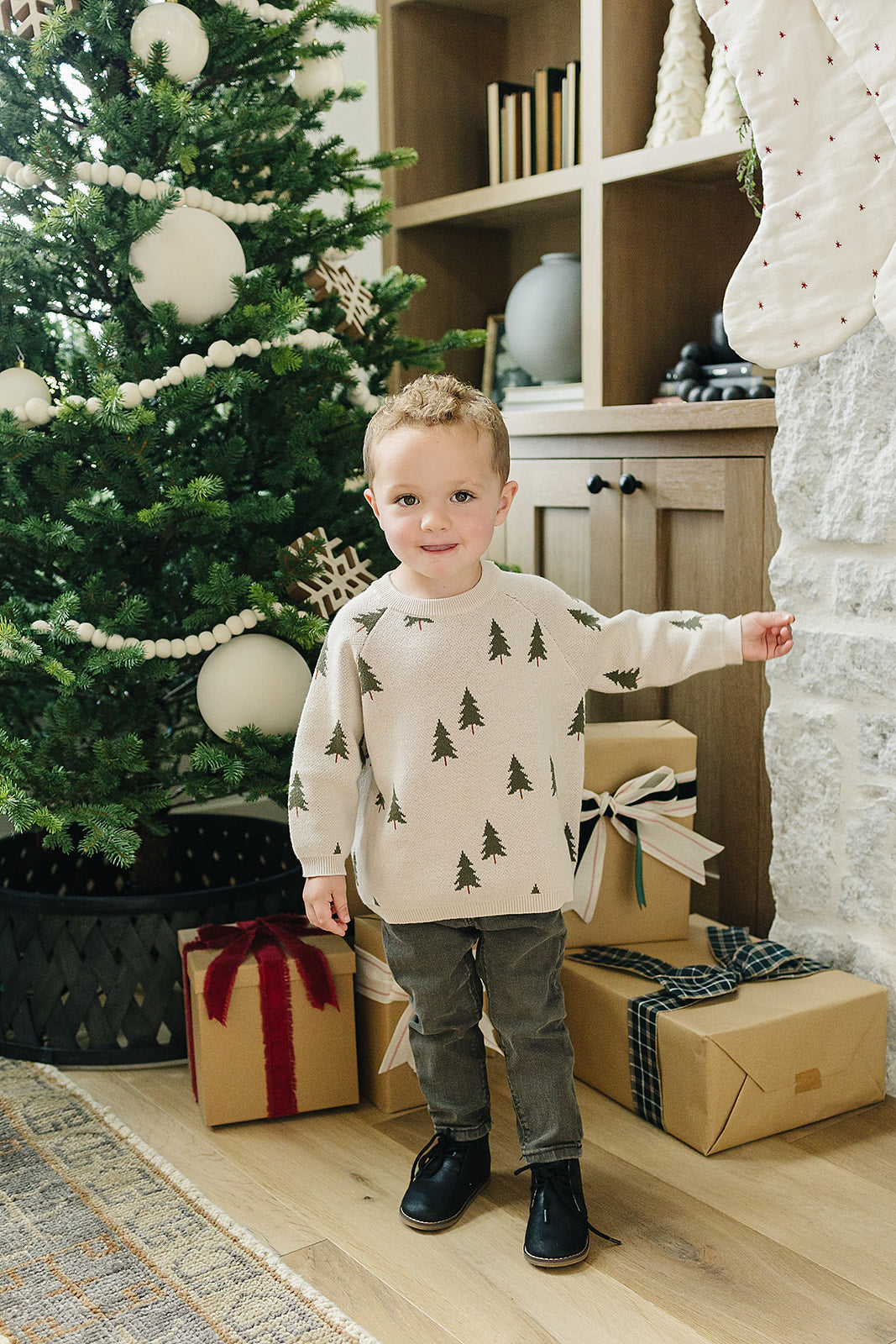 Mebie Baby Pine Tree Knit Sweater