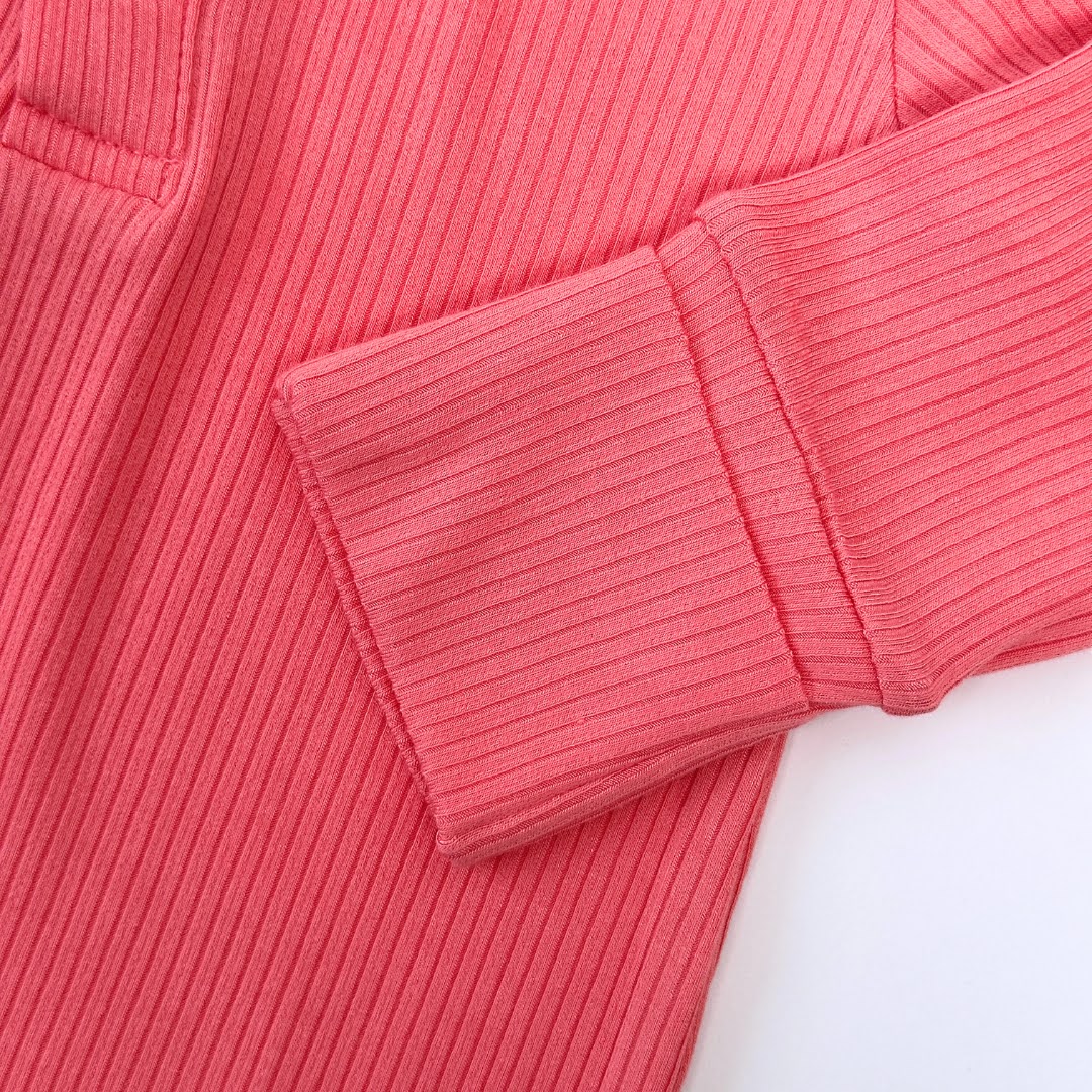 Belan J Ribbed Knotted Sleep Gown in Candy Pink