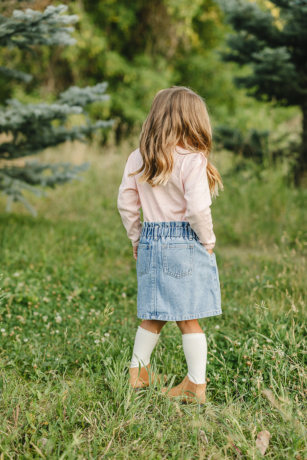 Mebie Baby Pink Pointelle Long Sleeve Tee