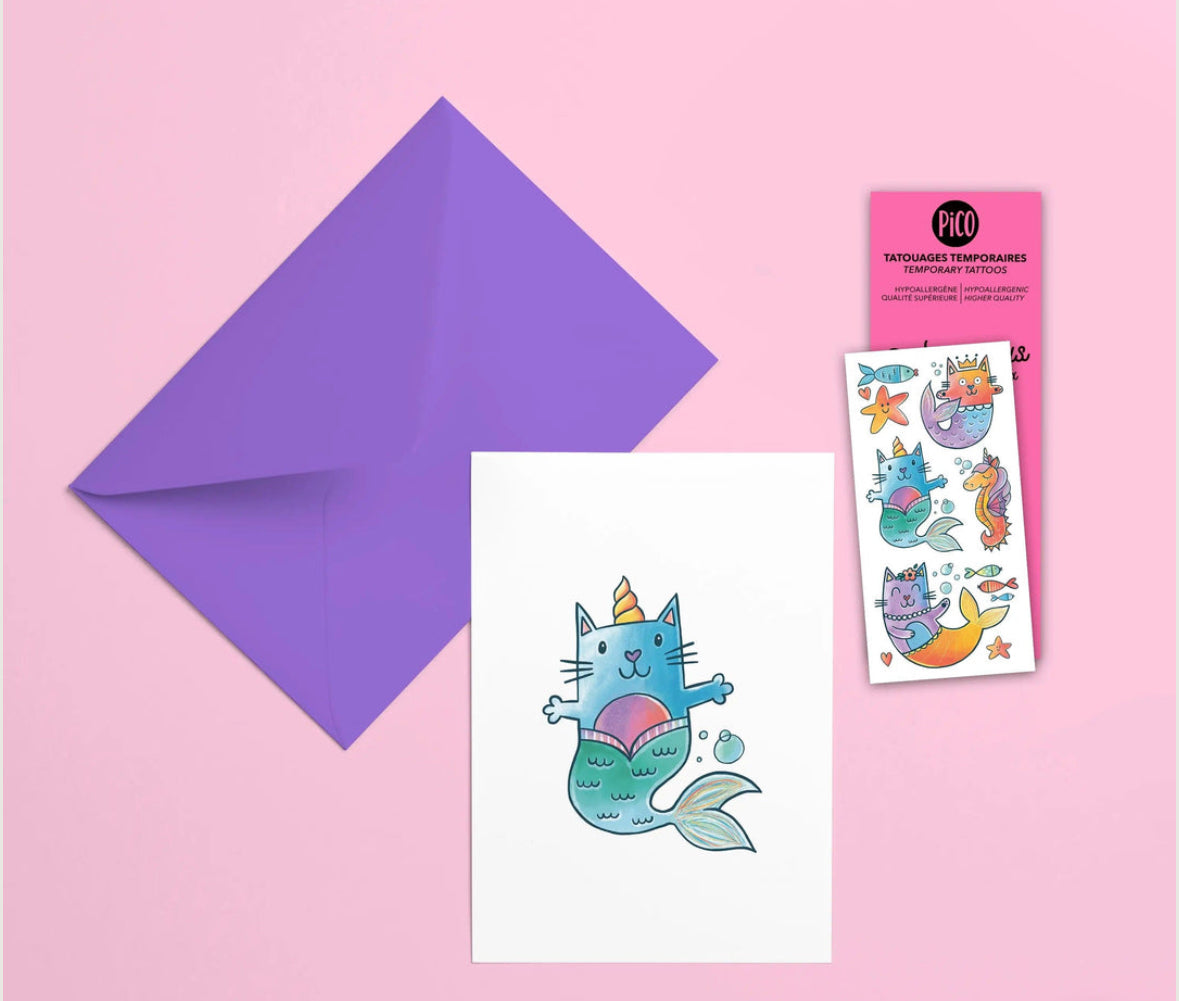 Pico Gretting Card and Temporary Tattoo Sets