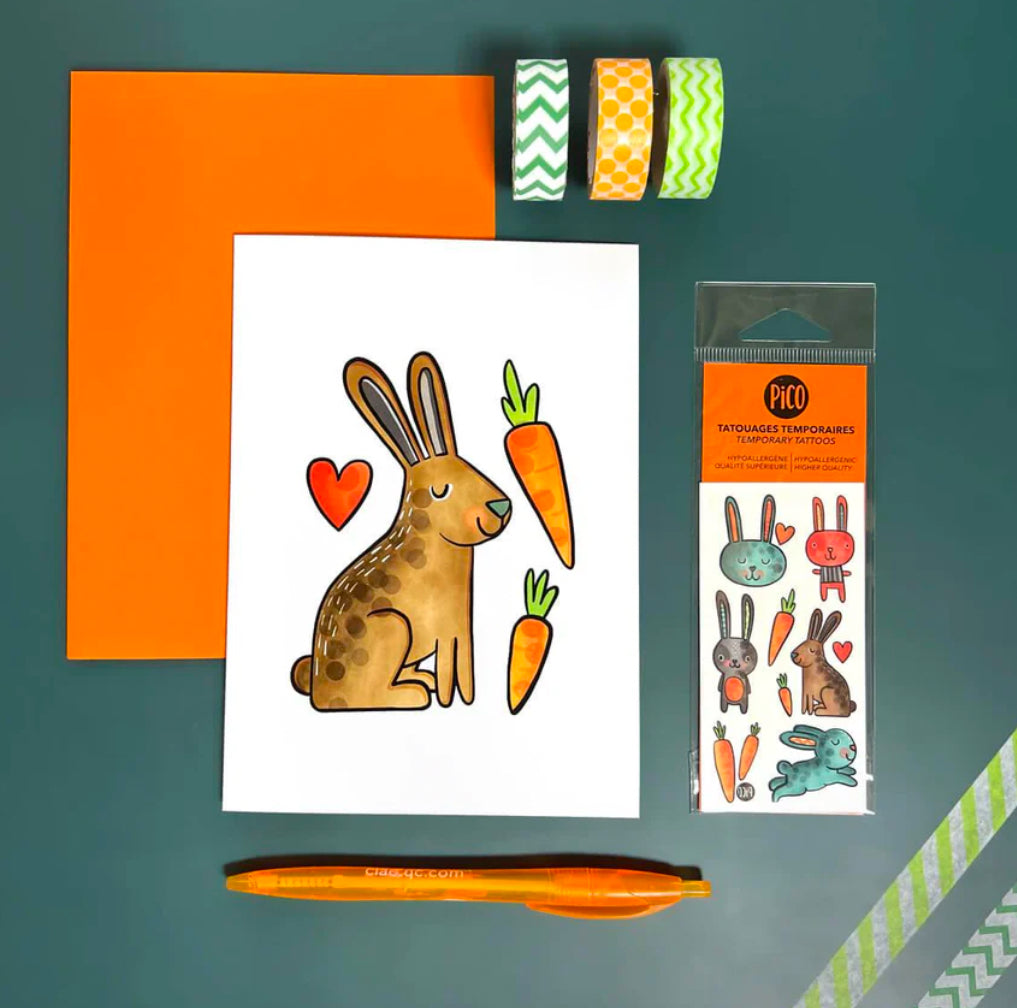 Pico Gretting Card and Temporary Tattoo Sets