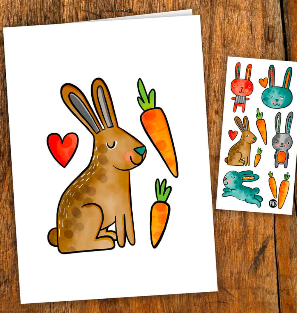 Pico Gretting Card and Temporary Tattoo Sets