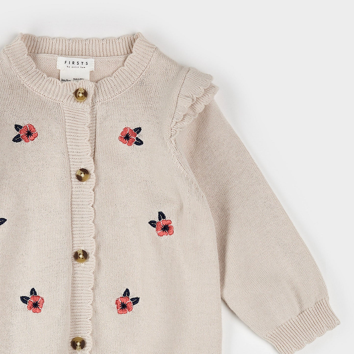 Petit Lem Knit Playsuit in Poppy Print