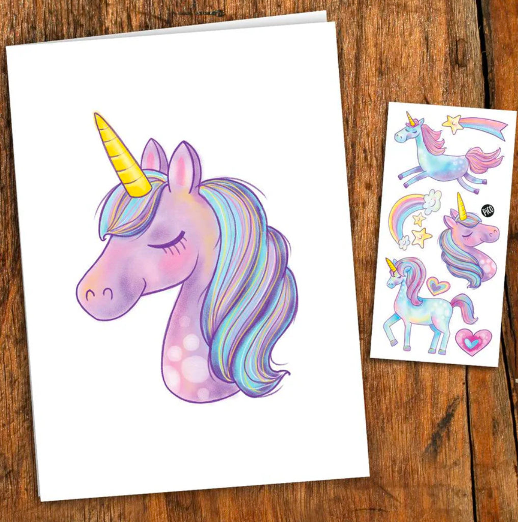 Pico Gretting Card and Temporary Tattoo Sets