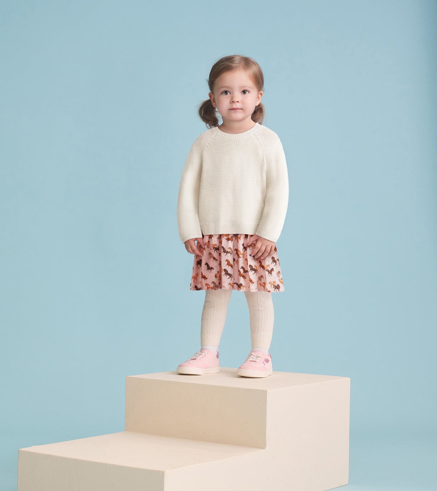 Hatley Sweater Dress in Tinsel Horses