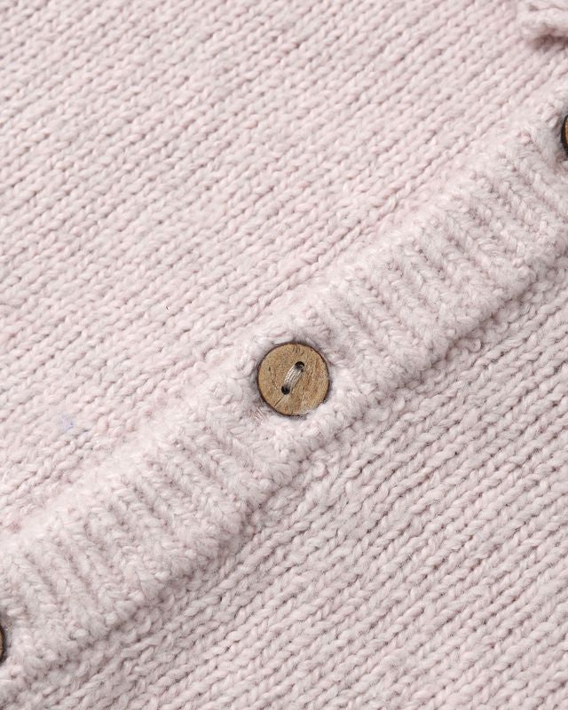 Quincy Mae Ruffle Collar Cardigan in Lilac