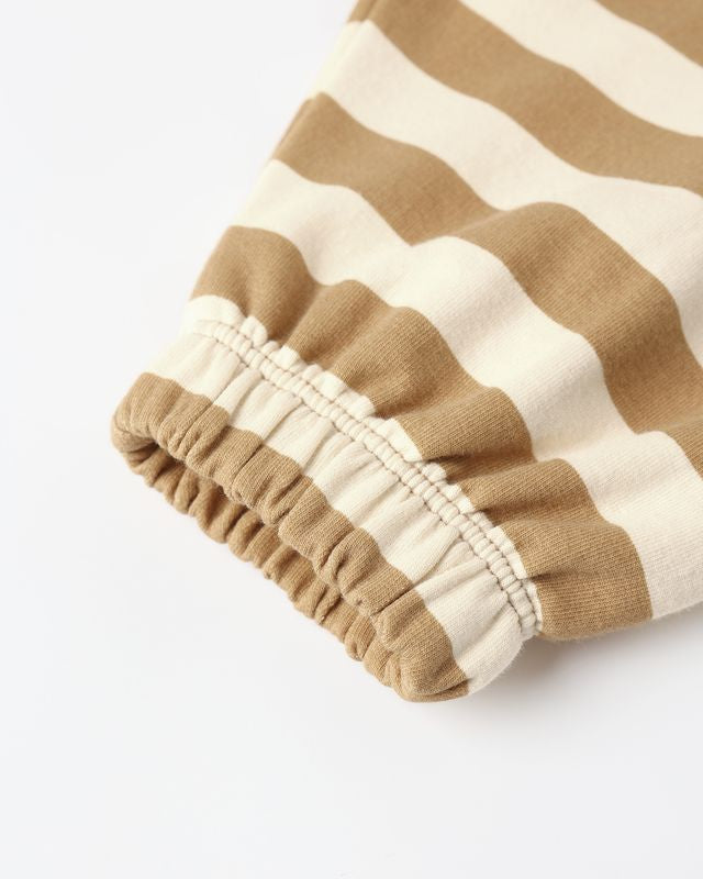 Quincy Mae Oversized Crew Sweatshirt in Gold Stripe