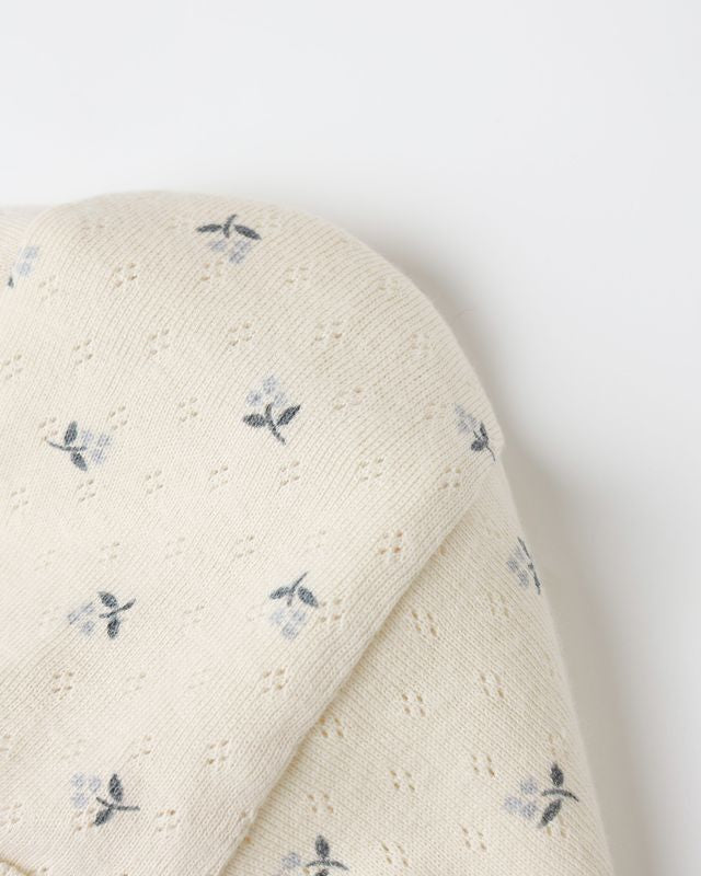 Quincy Mae Baby Bonnet in Blue Ditsy