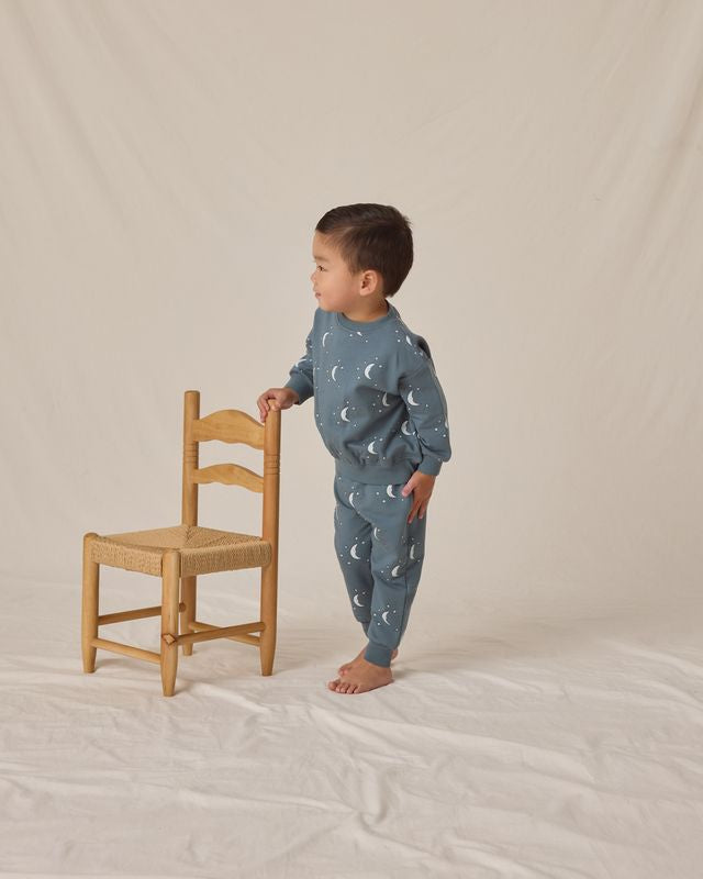Quincy Mae Relaxed Fleece Sweatsuit in Silver Moons