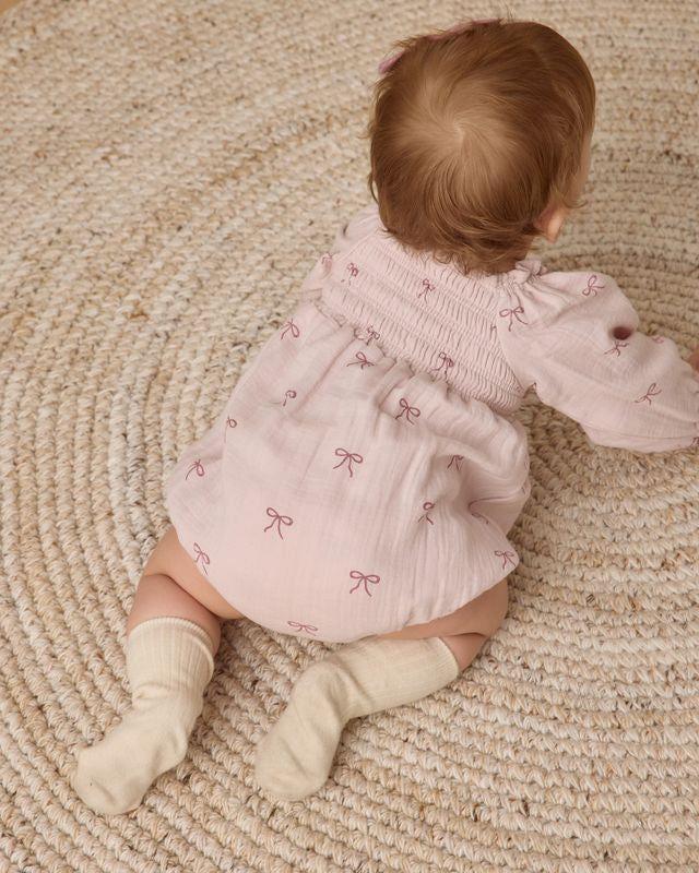 Quincy Mae Eden Romper in Bows
