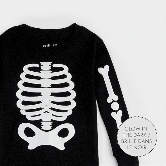 Petit Lem 2 Piece Pj Set Skeleton Glow in the Dark *Sale*