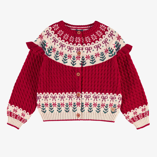 Souris Mini Knit Christmas Cardigan