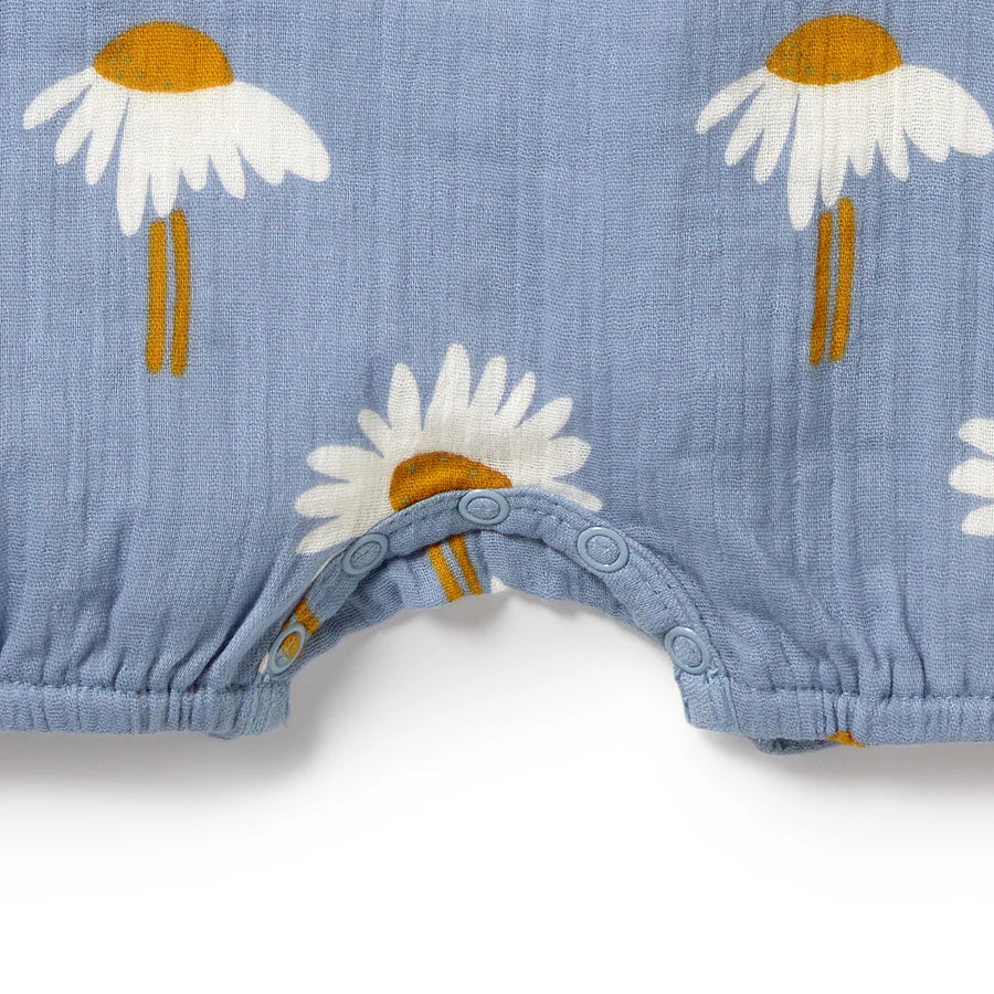 Wilson and Frenchy Organic Crinkle Tie Playsuit in Daisy Floral