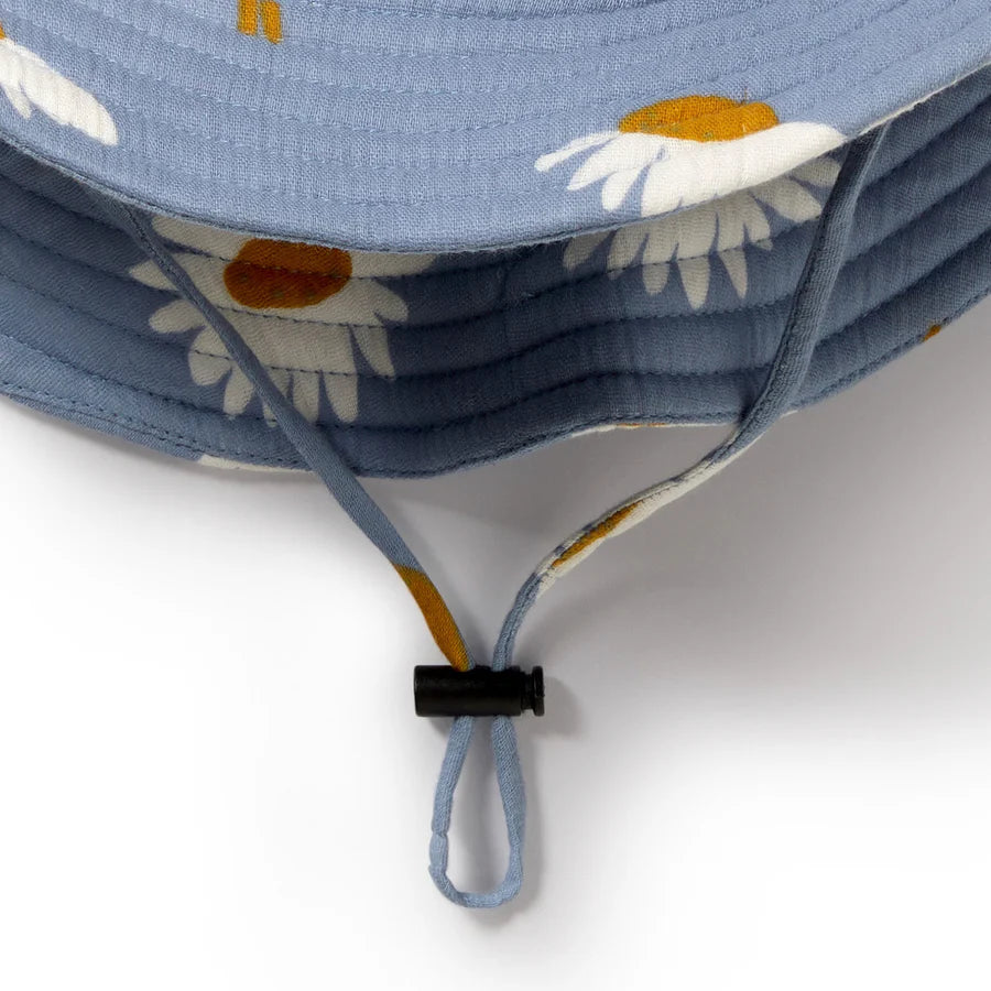 Wilson and Frenchy Organic Crinkle Sun Hat in Daisy Floral