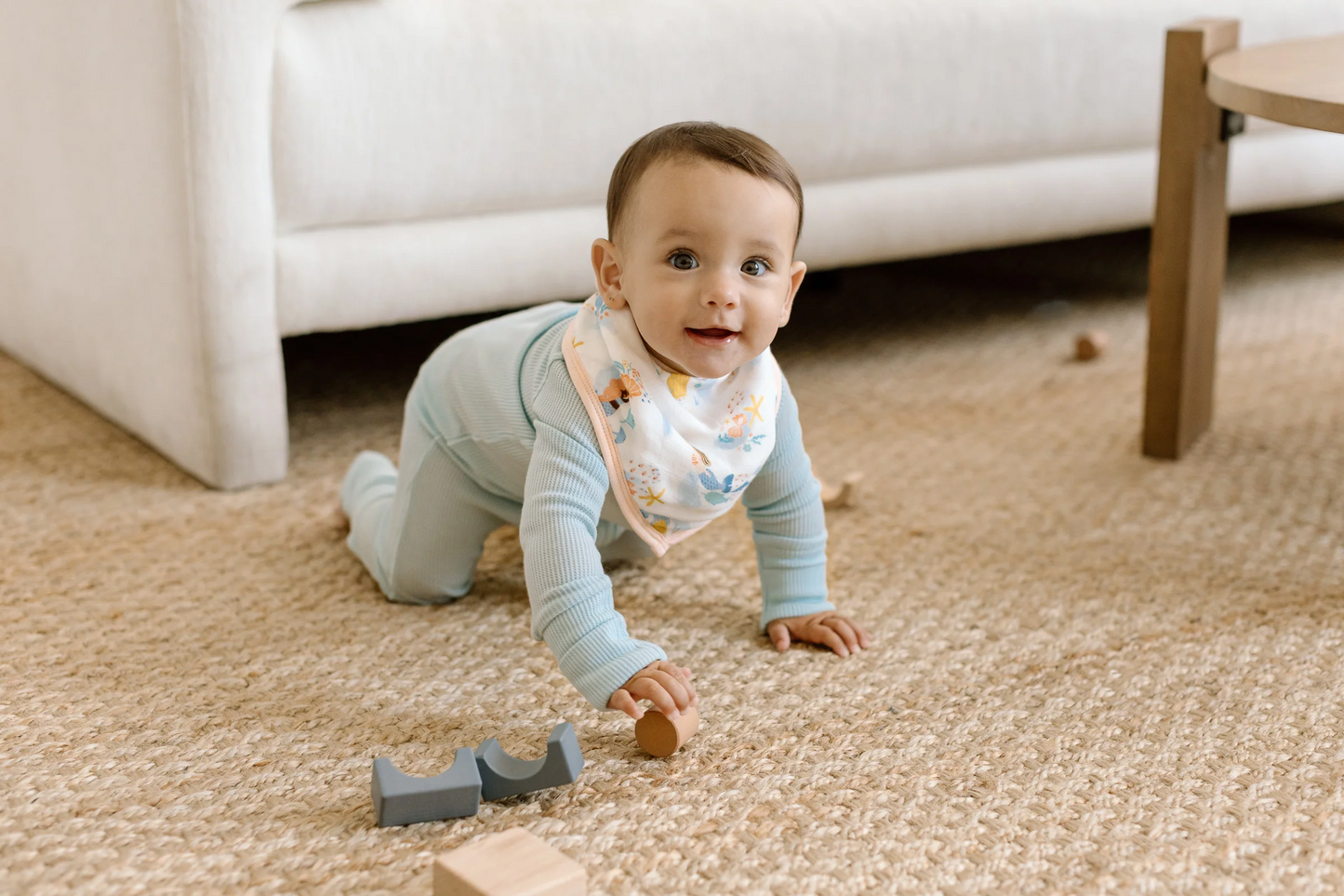 LouLou Lollipop Bandana Bib Set in Mermaids