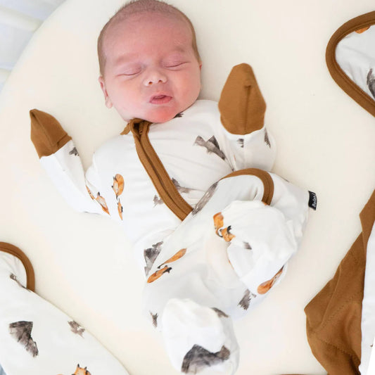 Belan J Bamboo Footed Sleeper in Foxes (Preemie Size)