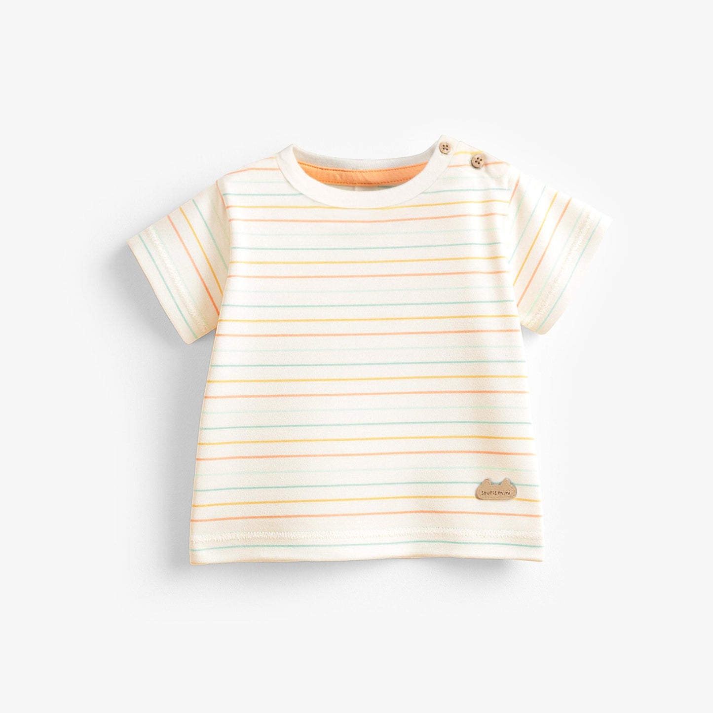 Souris Mini Cream T-Shirt in Orange Stripe