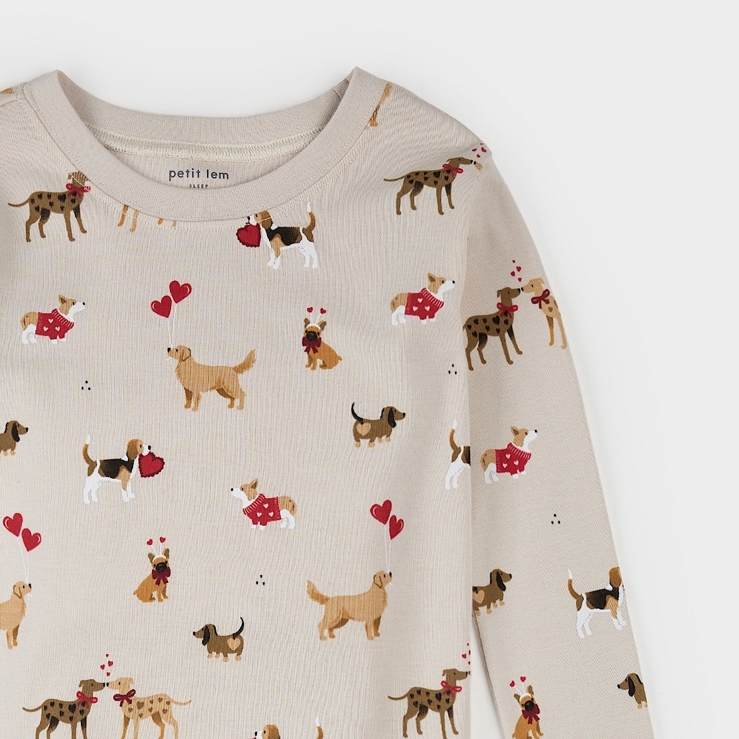 Petit Lem 2 Piece Pj Set in Puppy Love