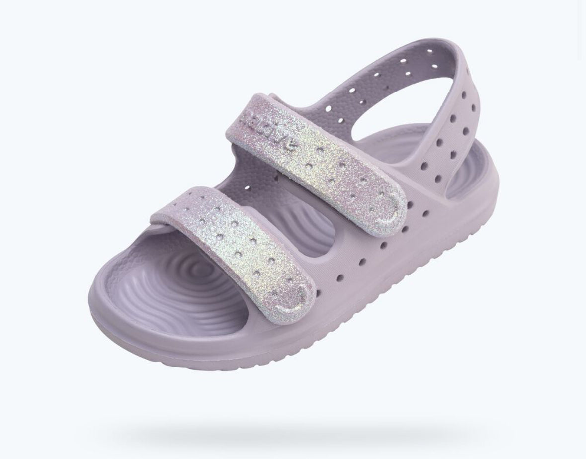 Native Shoes Chase Bling Sandals in Future Purple