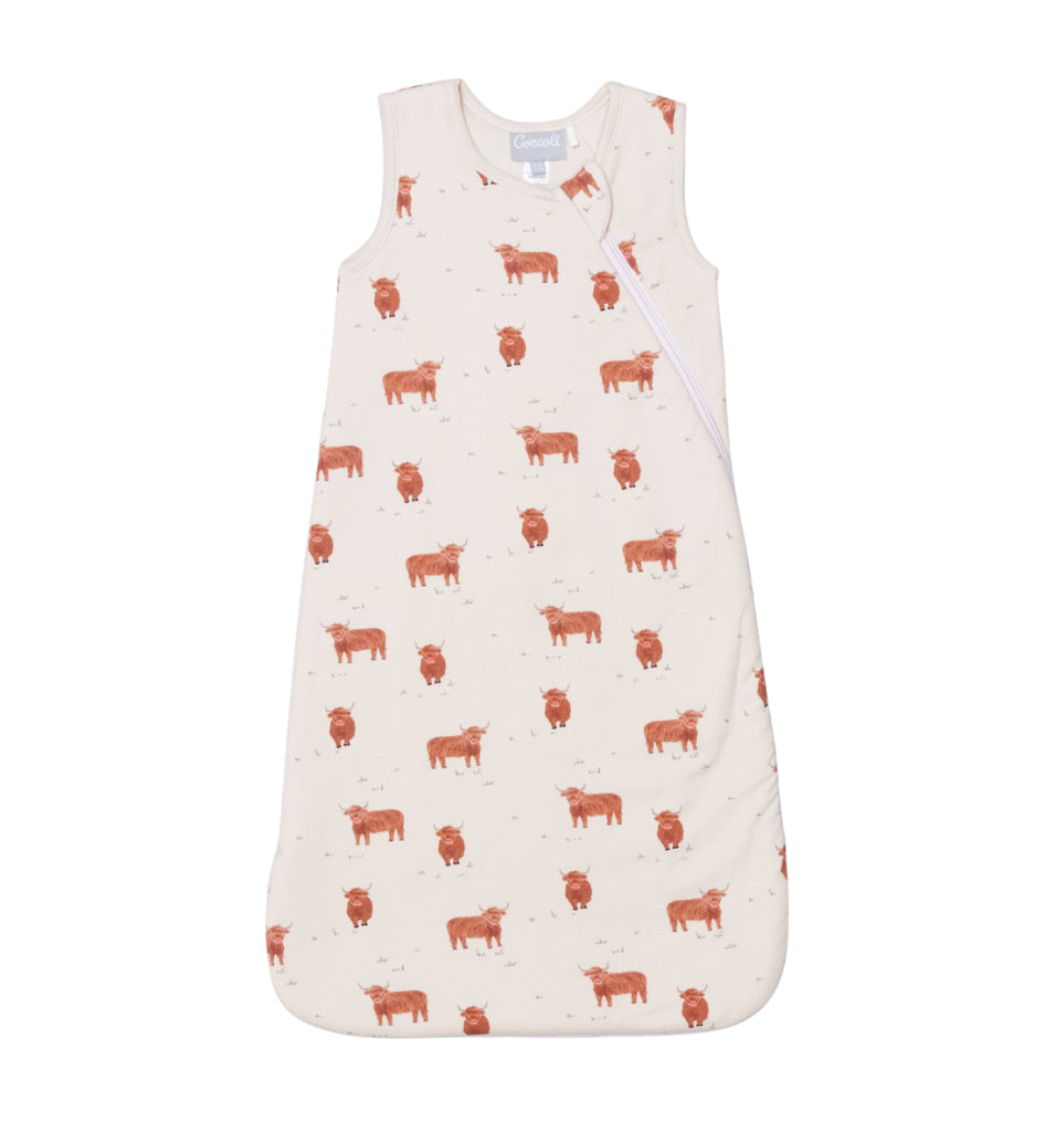 Coccoli 0.5 TOG Sleep Bag in Cows on Oat Milk