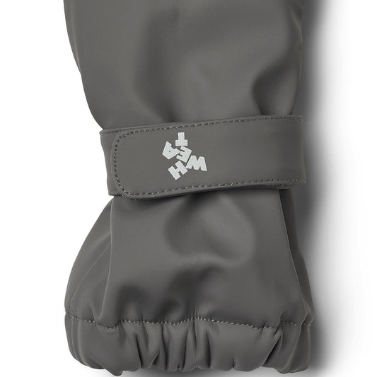 Wheat Rily Rain Mittens in Dark Charcoal