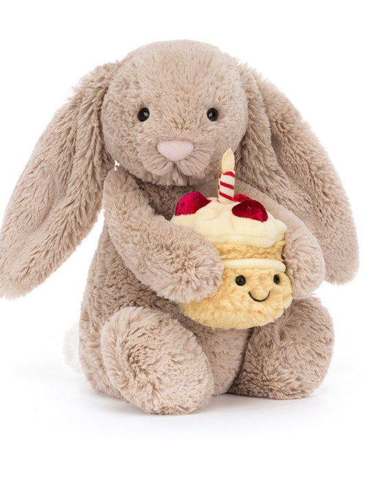 Jellycat Bashful Beige Bunny “Birthday”