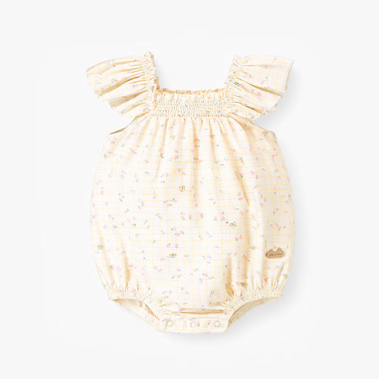 Souris Mini Checkered Floral Romper