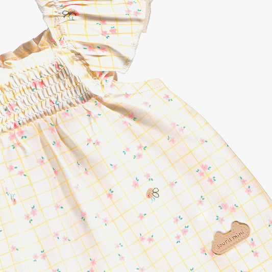 Souris Mini Checkered Floral 2 Piece Baby Set