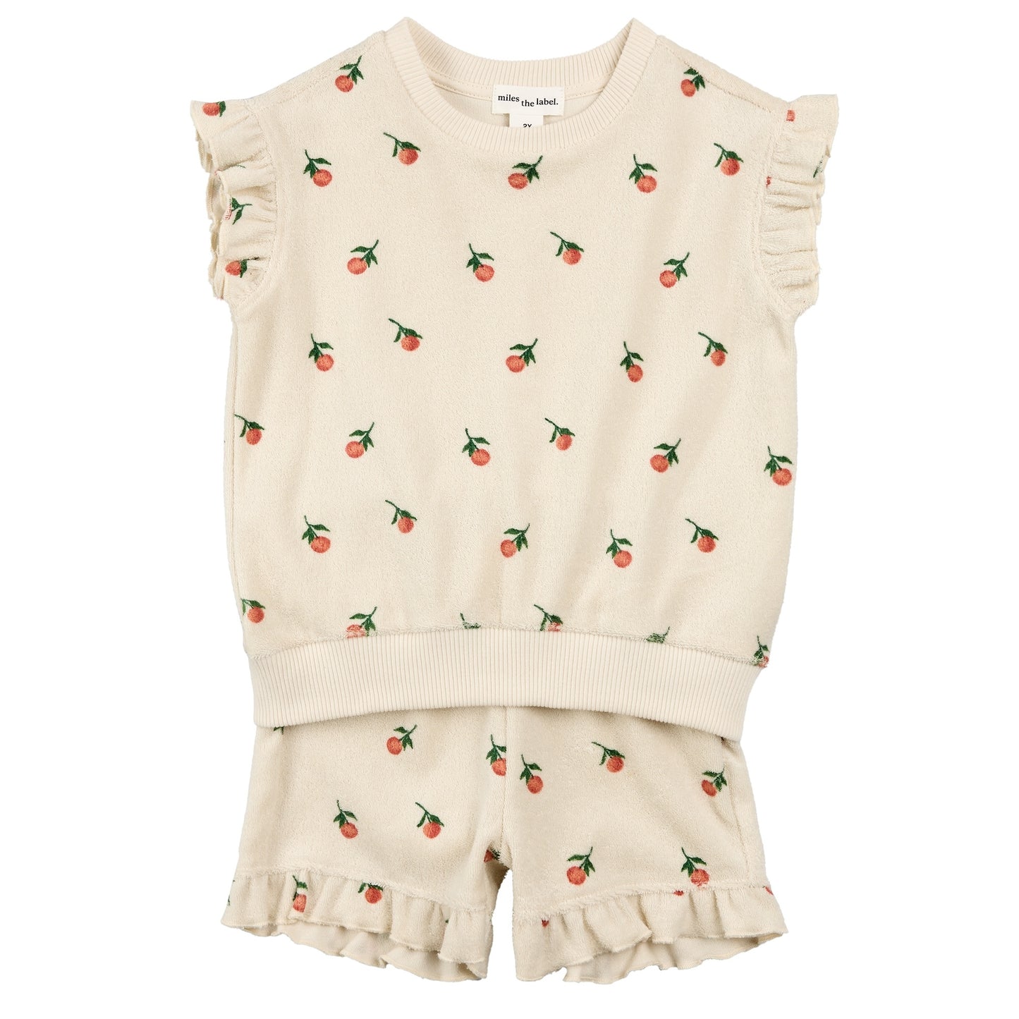 Miles the Label Terry Flutter Sleeve Top and Short Set