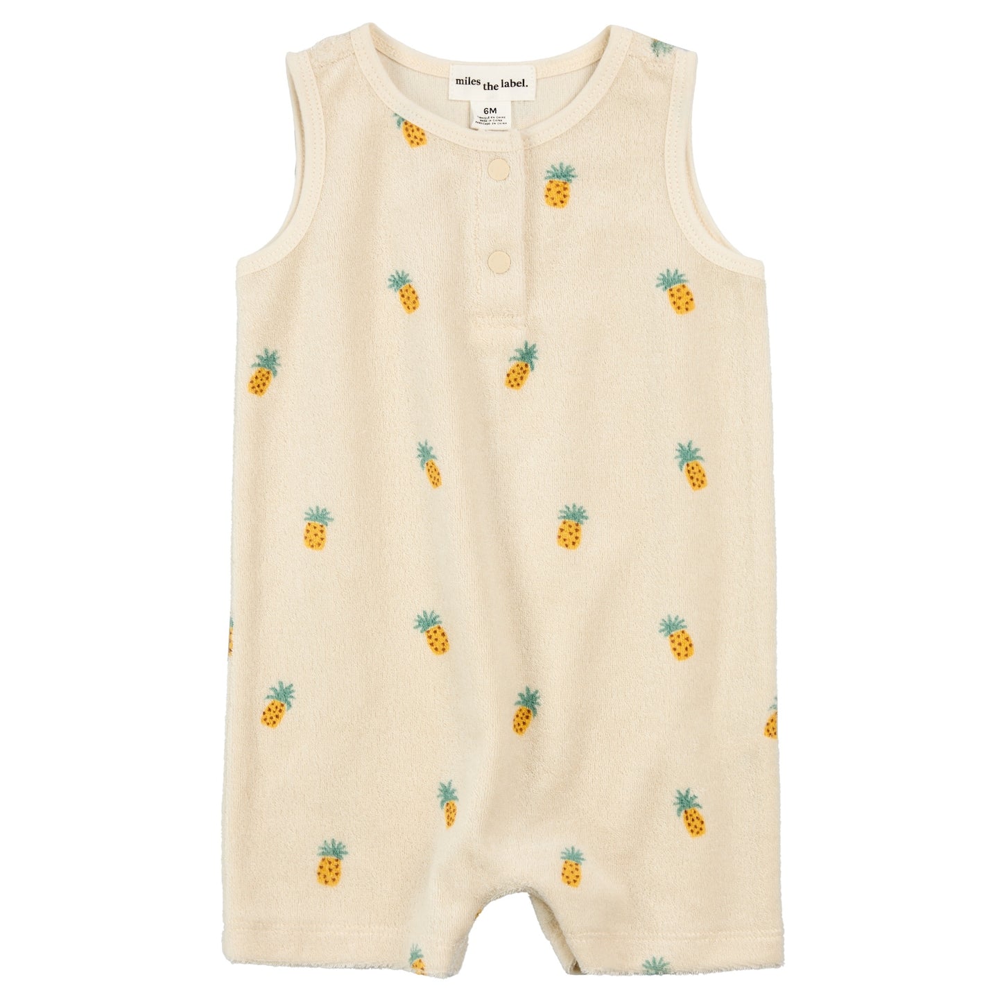 Miles the Label Terry Onepiece in Pineapple