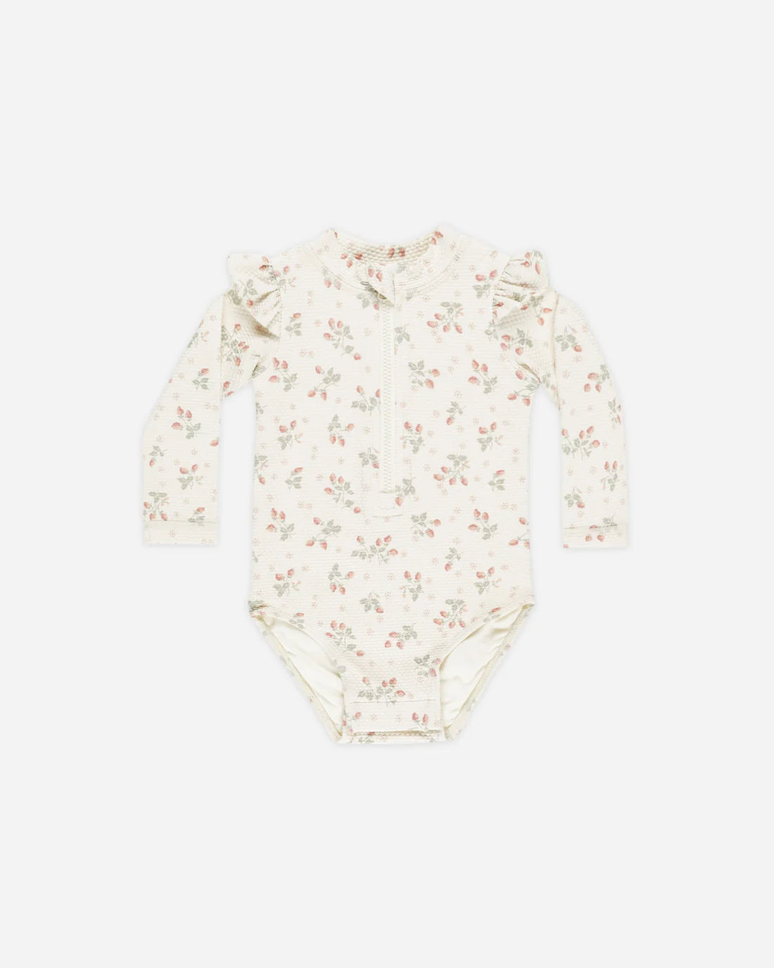 Quincy Mae Byron Rashguard One-Piece in Strawberries
