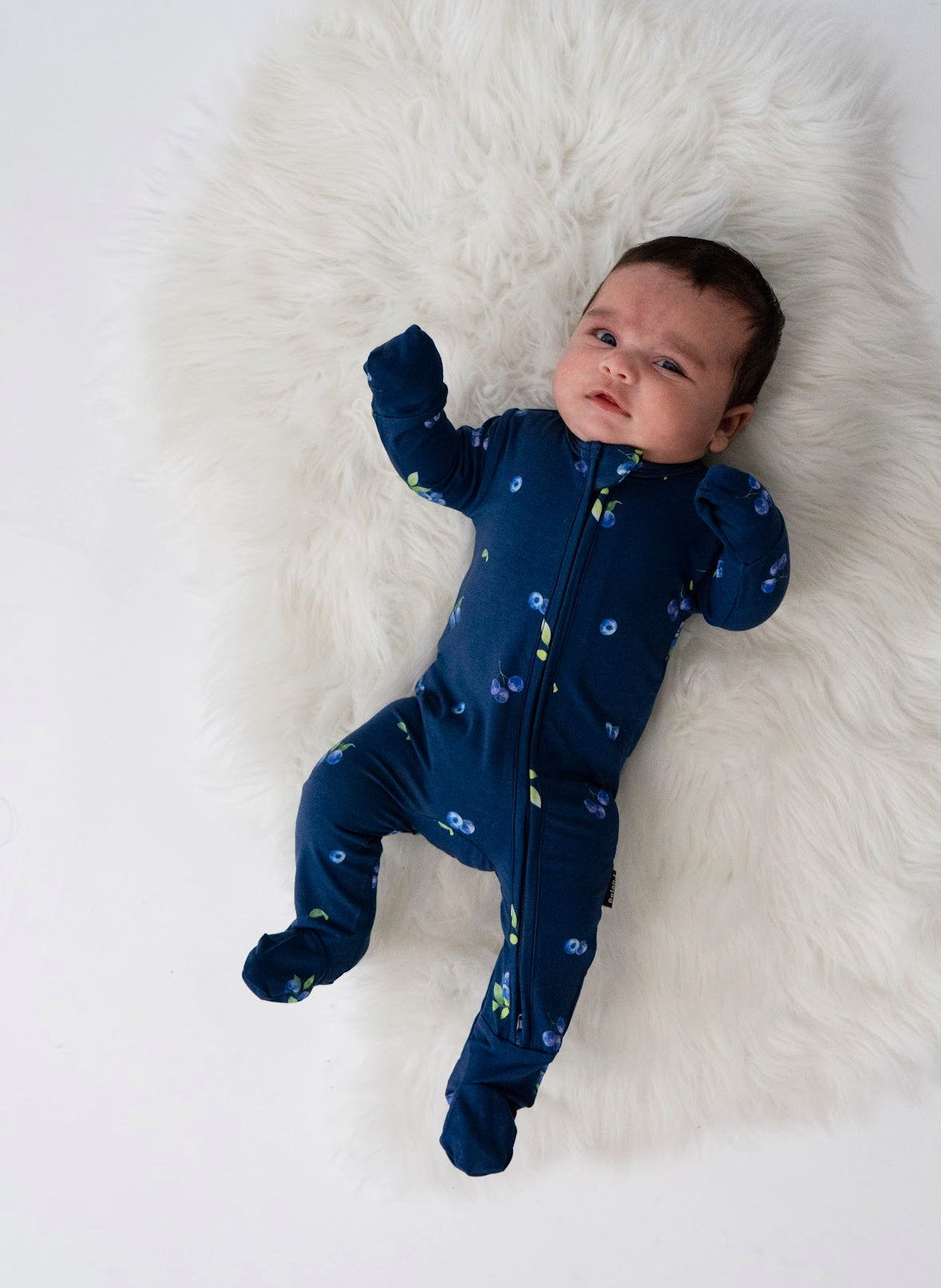 Belan J Bamboo Footed Sleeper in Blueberries