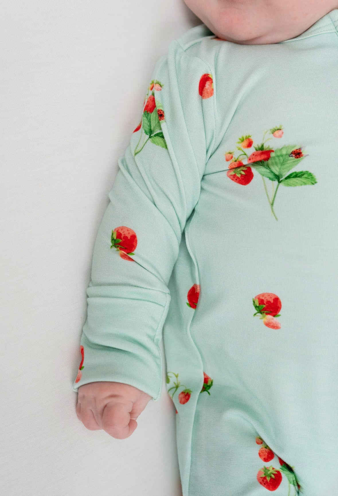 Belan J Bamboo Footed Sleeper in Strawberry Garden