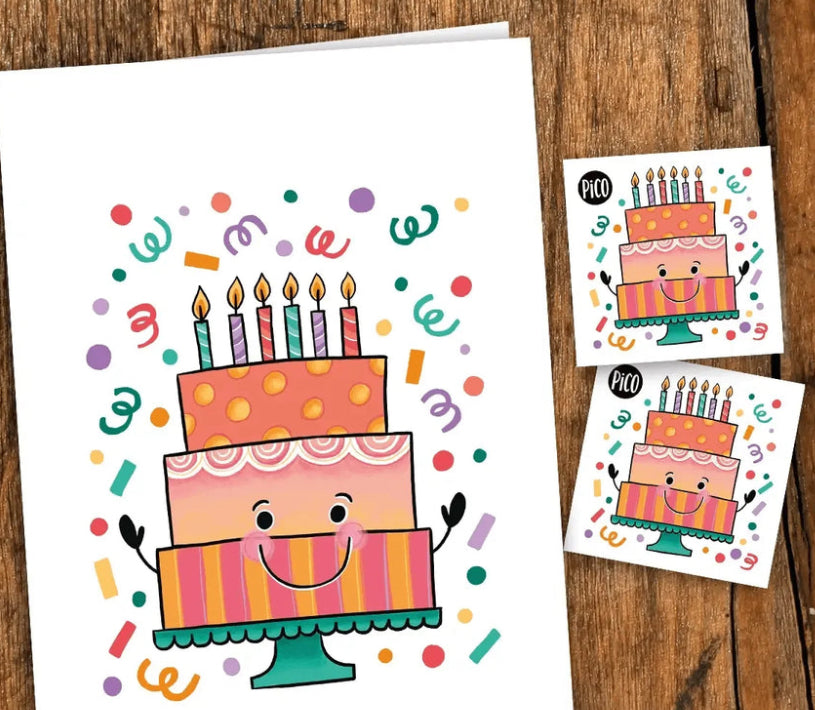 Pico Gretting Card and Temporary Tattoo Sets