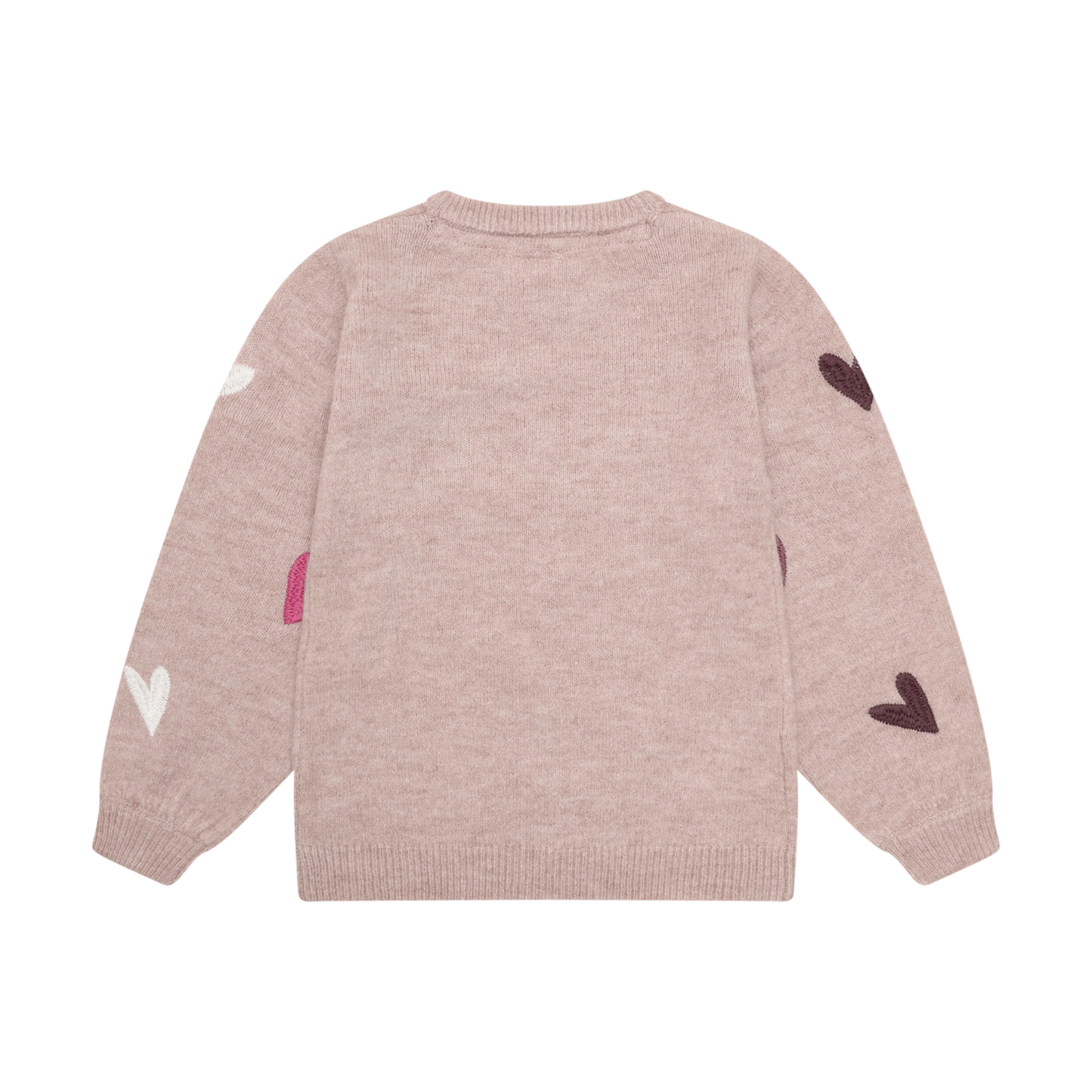 Minymo Knit Pullovers with Heart Embroidery
