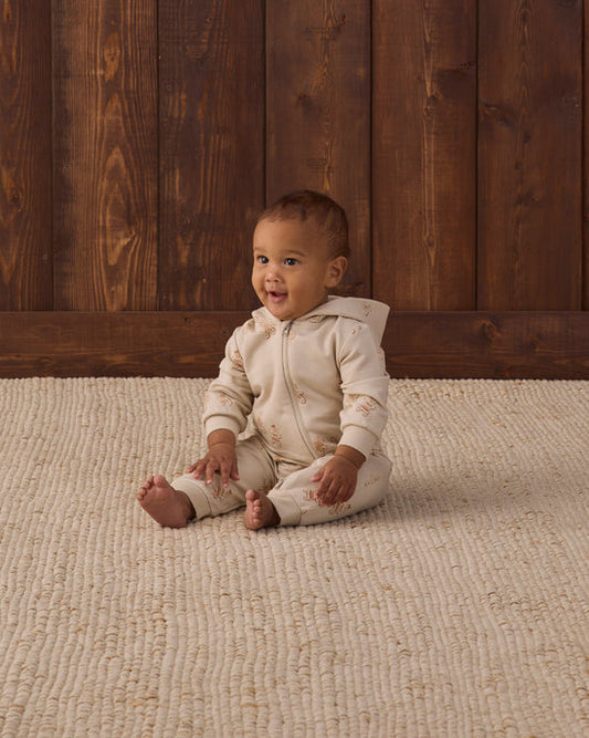 Quincy Mae Hooded Jumpsuit in Gingerbread