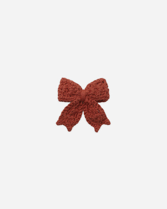 Quincy Mae Crochet Bow in Redwood